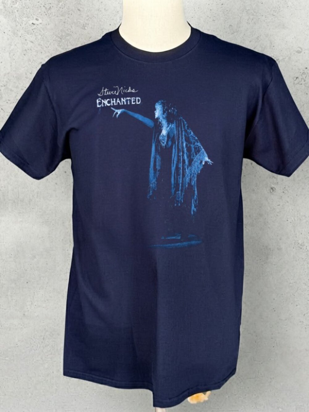 Stevie Nicks Enchanted Tour Concert Graphic Vintage Navy Blue T-Shirt